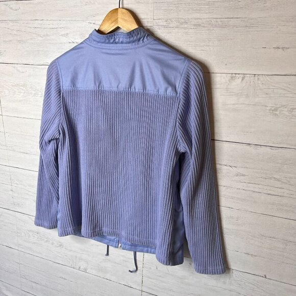 Chicos Zenergy Jacket Womens Size 0/Small Light Periwinkle Knit Mix Long Sleeve - Picture 12 of 15